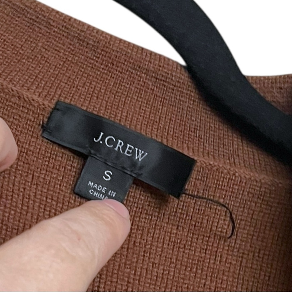 J.Crew Eloise Sweater Blazer Wool Blend Heather Walnut Brown Small - Picture 5 of 6